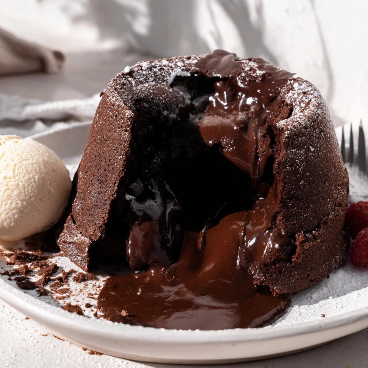 Indulge in these rich Cocoa-Warm Dark Chocolate Lava Cakes; imagine a molten chocolate delight!