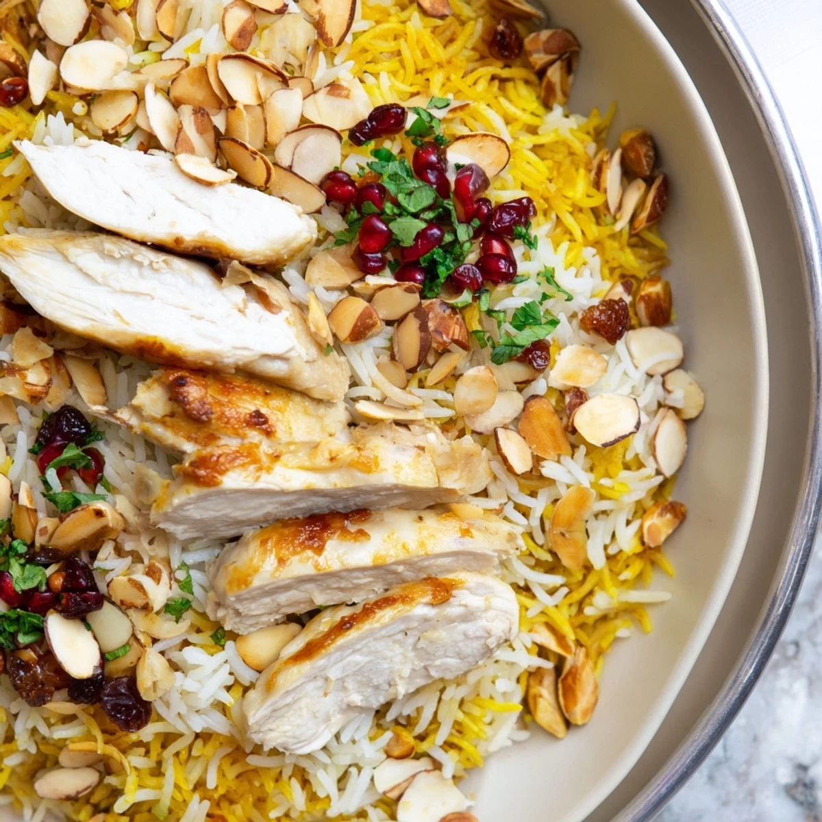 Saffron Chicken Rice Pilaf