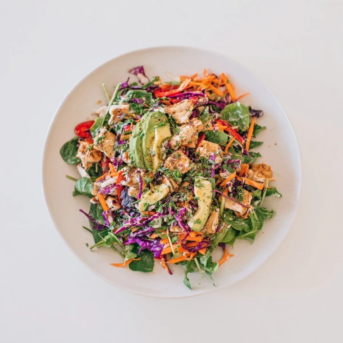 Golden, diced Poppy-Inspired Chicken Salad Wraps, filled with colorful vegetables and creamy dressing, perfect for lunch.