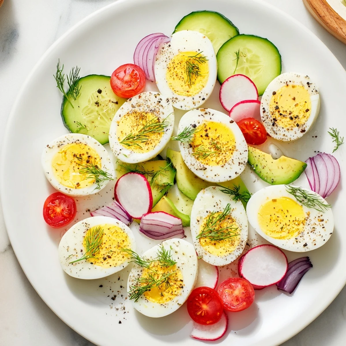 Beautiful brunch board featuring sliced eggs with everything bagel seasoning, perfect for sharing.