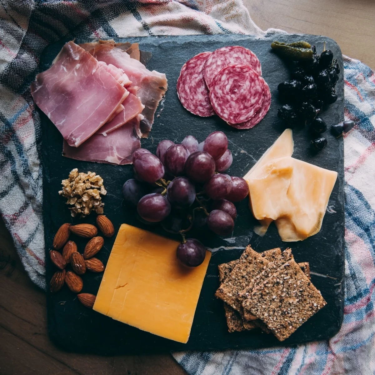 Enjoy this simple and elegant Charcuterie Board for One: a perfect appetizer with all the flavors.