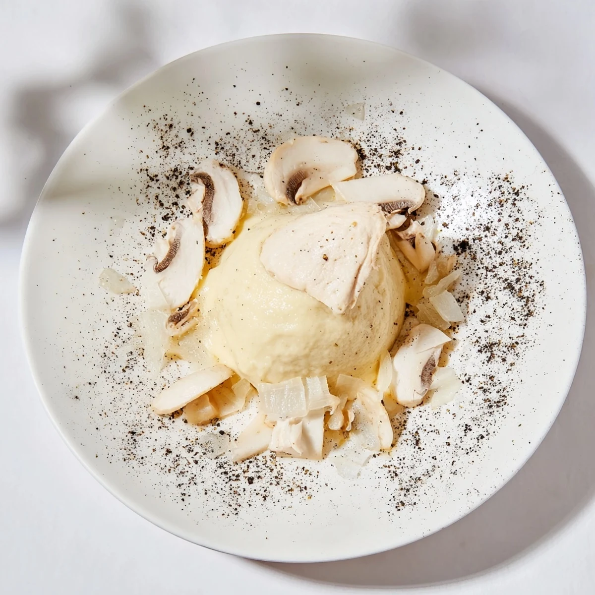 Imagine rich flavors: The Ghostly Gala, offering tender chicken and creamy pureed cauliflower.