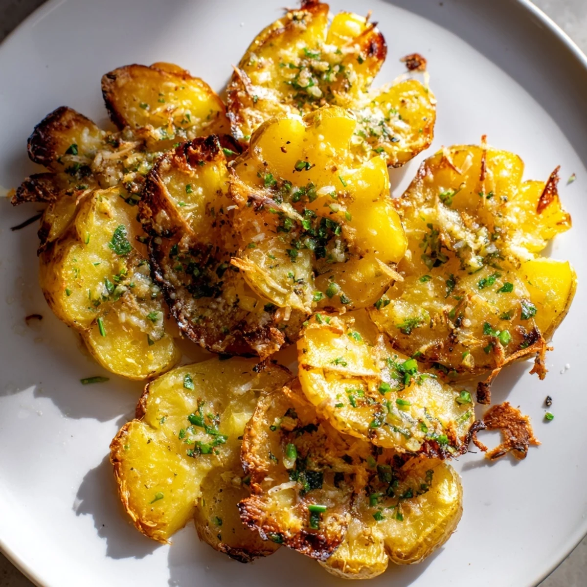 Parmesan Garlic-Herb Smashed