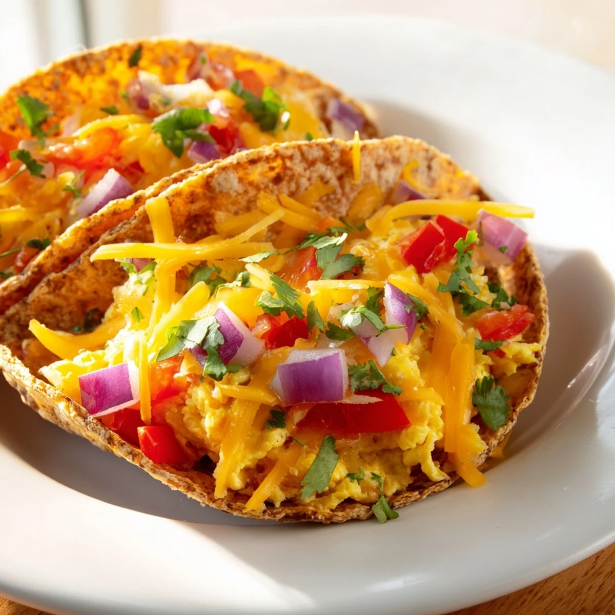 Cheesy Sheet Pan Breakfast Tacos, a comforting Tex-Mex breakfast, baked with your favorite toppings on a sheet pan.