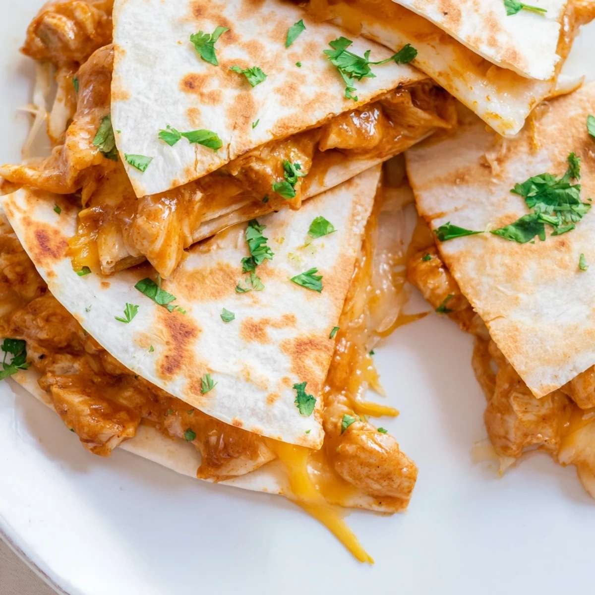 Crispy quesadilla with a savory Butter Chicken filling, a cross-cultural delight, ready to be enjoyed.