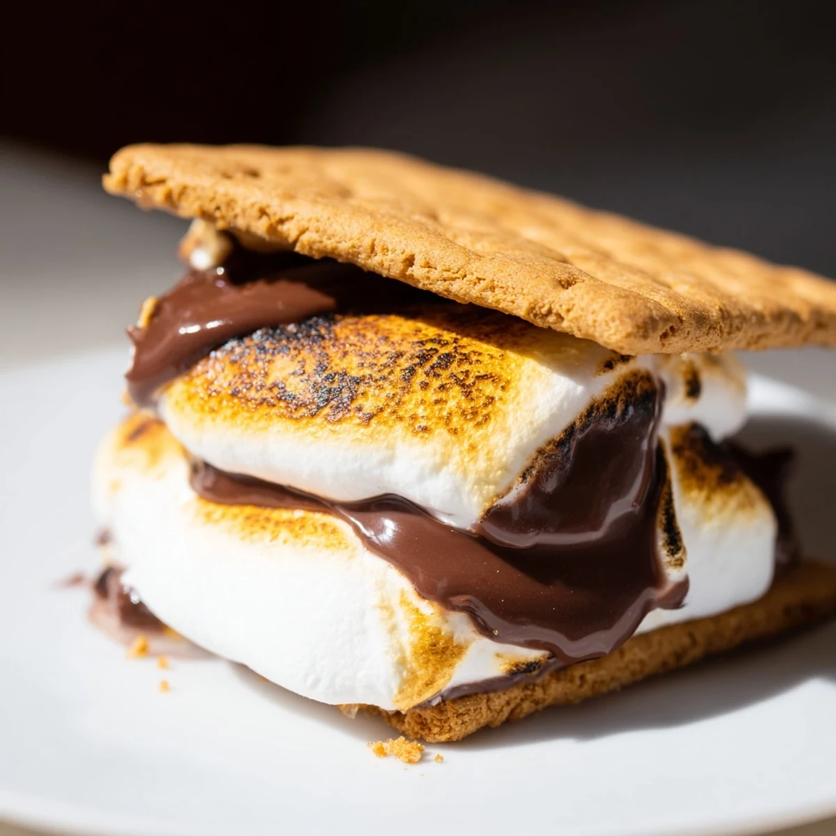 Golden-brown, puffed marshmallows and melted chocolate sandwiched between crisp graham crackers, made in the air fryer.