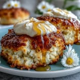 Dandelion Honey Scones Clotted
