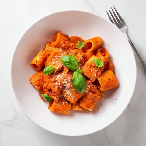 A vibrant bowl of Hidden Veggie Tomato Pasta Sauce, beautifully smooth and rich with pureed carrots, zucchini, and spinach.  