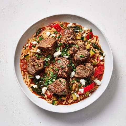 Smoky Mediterranean Lamb Orzo
