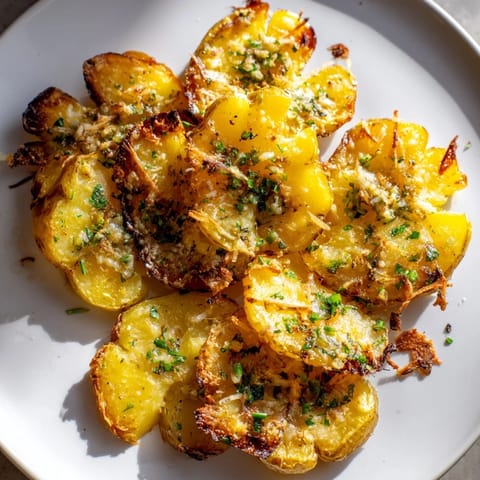 Parmesan Garlic-Herb Smashed