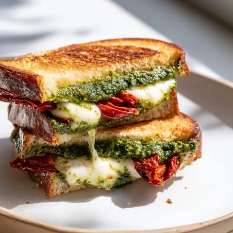 Pesto Grilled Cheese Delight