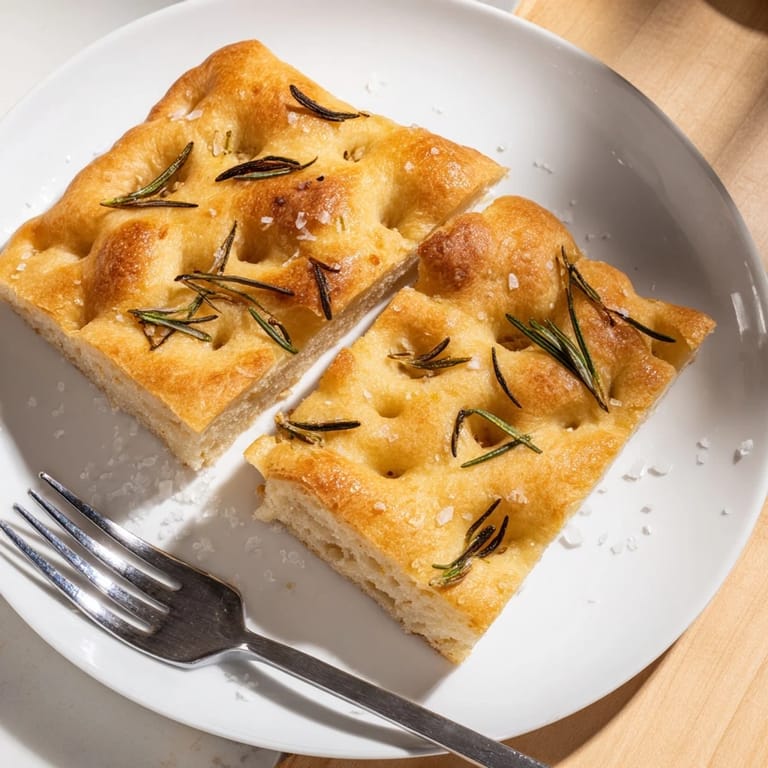 Picture the crusty holiday focaccia: herb-topped, sliced, and perfect for sharing.
