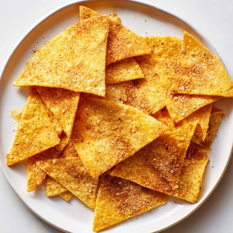 Air-fried and perfectly crisp, golden Homemade Air-Fryer Tortilla Chips offer a lighter, healthier alternative.