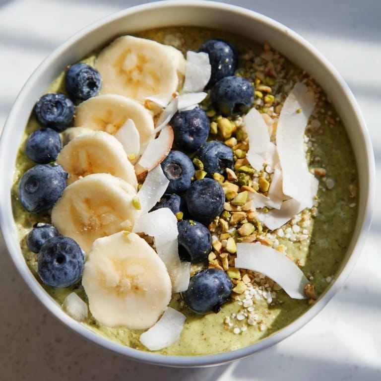 Matcha Overnight Oats with a swirl of green: A close-up shot of the ready-to-eat creamy breakfast.