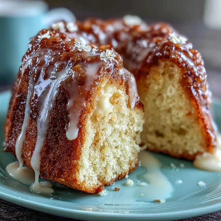 Beautiful lemon drizzle cake, soft and zesty, glazed with lemon syrup and adorned with fresh edible flowers, perfect for spring celebrations.