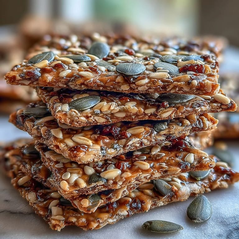 Golden, oven-baked homemade seed crackers with a hearty mix of flax, sunflower, and sesame seeds, perfect for healthy snacking or entertaining.