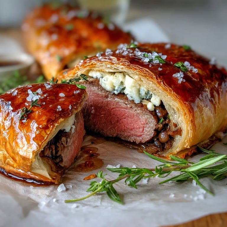 Classic Individual Beef Wellington recipe with buttery puff pastry, juicy filet, and aromatic mushroom duxelles — perfect for dinner parties.