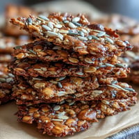 Homemade Seed Crackers baked to golden perfection, featuring flax, sunflower, and sesame seeds for a crunchy, wholesome snack.  